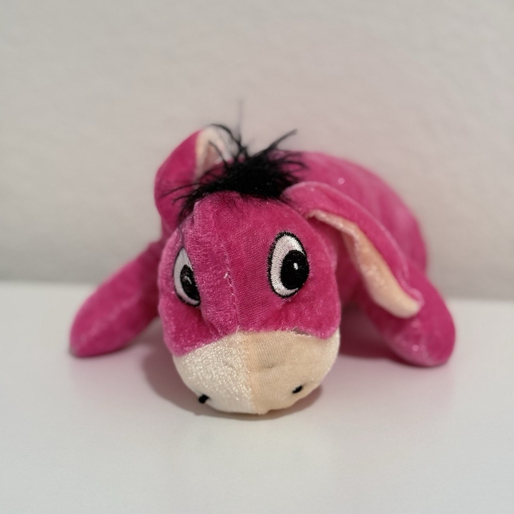 King Plush Pink Eeyore Toy Plushie 2009 10"